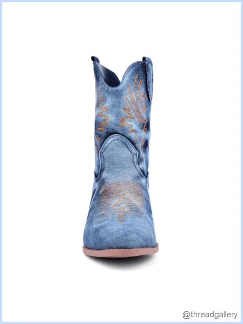 Cowgirl Boots for Country Concert Party Outdoor - Pointed Toe Ankle Bootie Low
